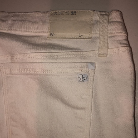 Joe’s Jeans size 30 white jeans cropped with cuff stretch denim - Picture 8 of 15